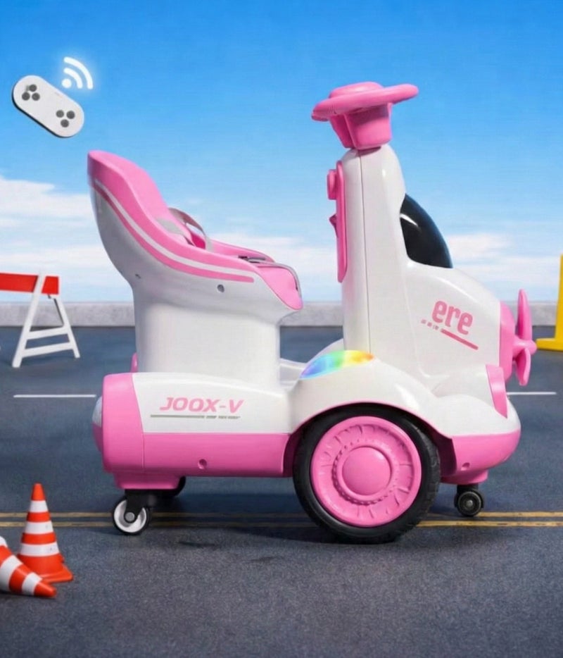 Portbae Kids Smart Electric Scooter 6V, Upgraded Edition | Remote Control, 360-Degree Rotation, Music, LED Lights & Comfortable Seat - Image 4